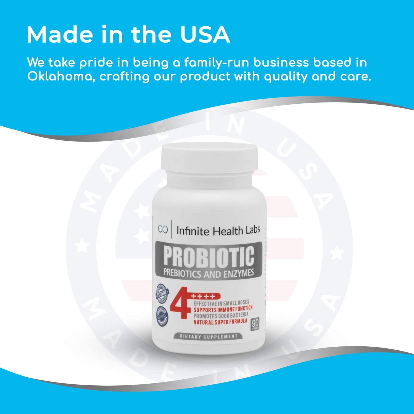 Infinite Health Labs Probiotic Supplement Capsule 90 Count