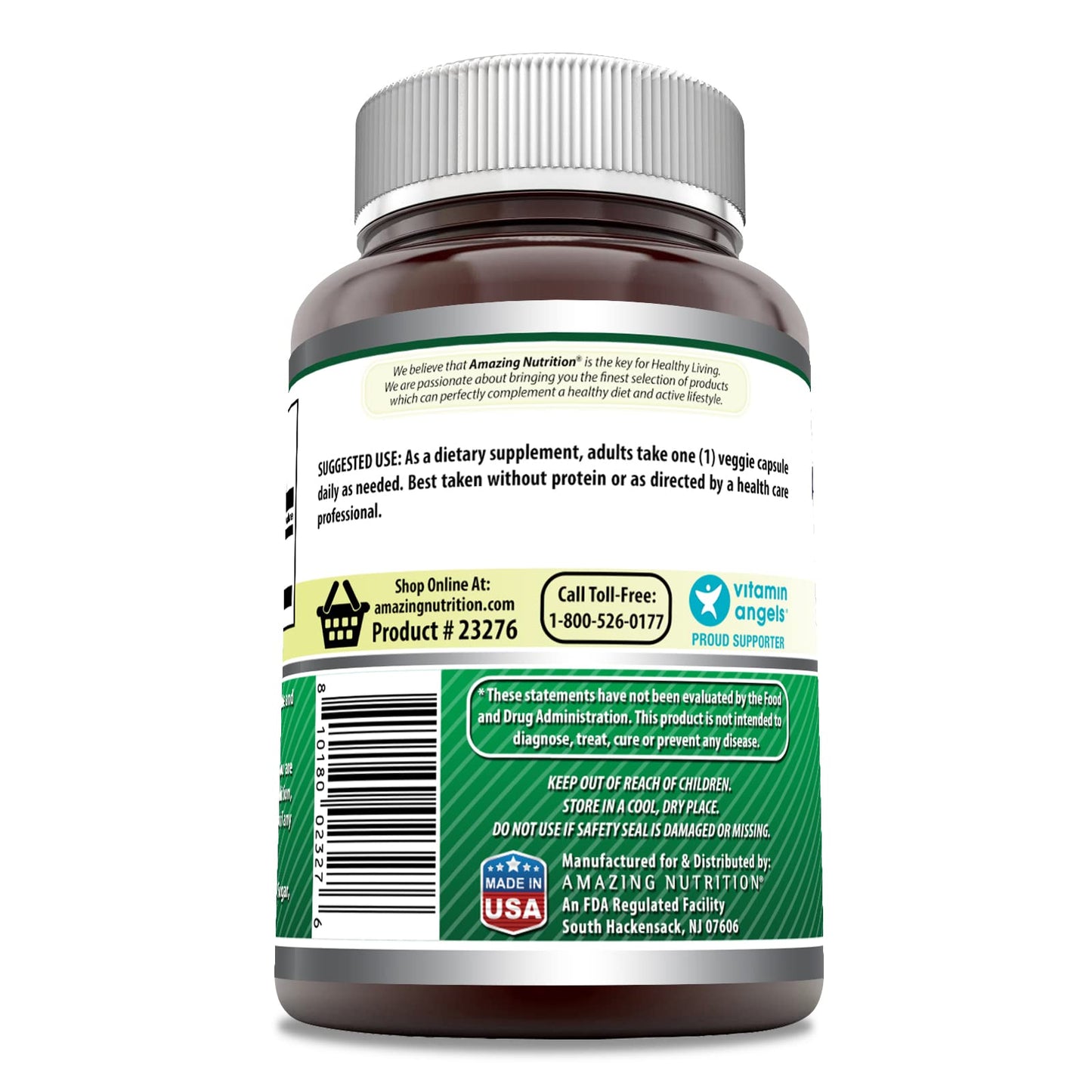 Amazing Nutrition GABA 750mg Veggie Capsules, 1 Count