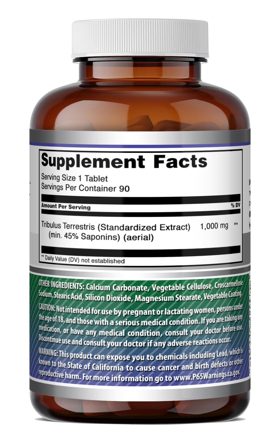 Amazing Nutrition Tribulus Extract 1000 Mg Tablet, 90 Count