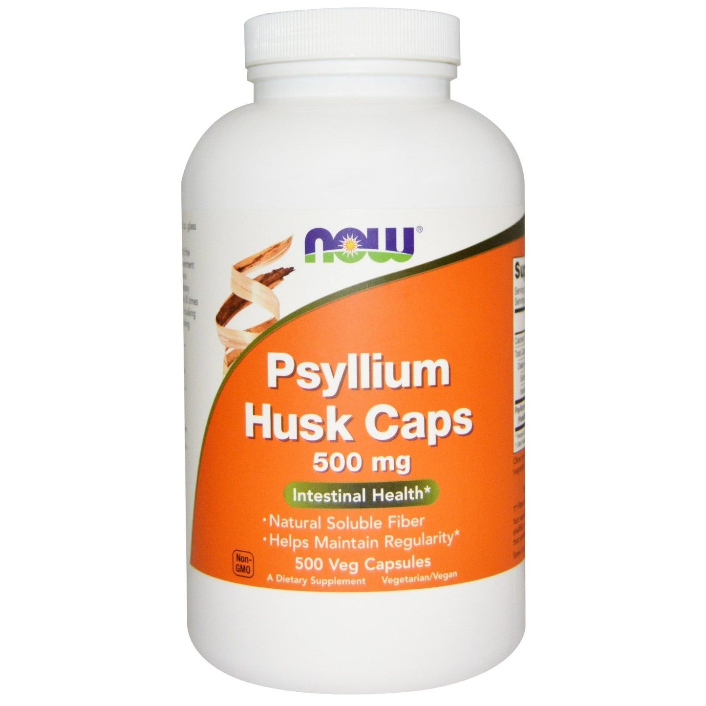 NOW Foods Psyllium Husk Capsules 500 mg, 100 Capsules