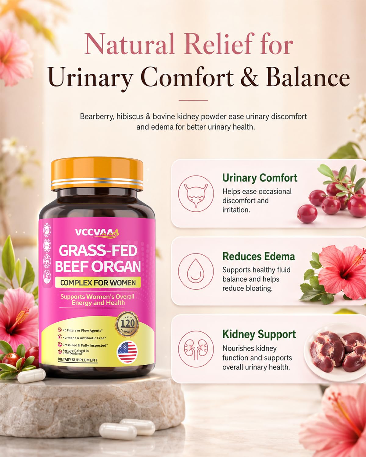 Vccvaa Beef Organ Supplement Capsule 120 Count
