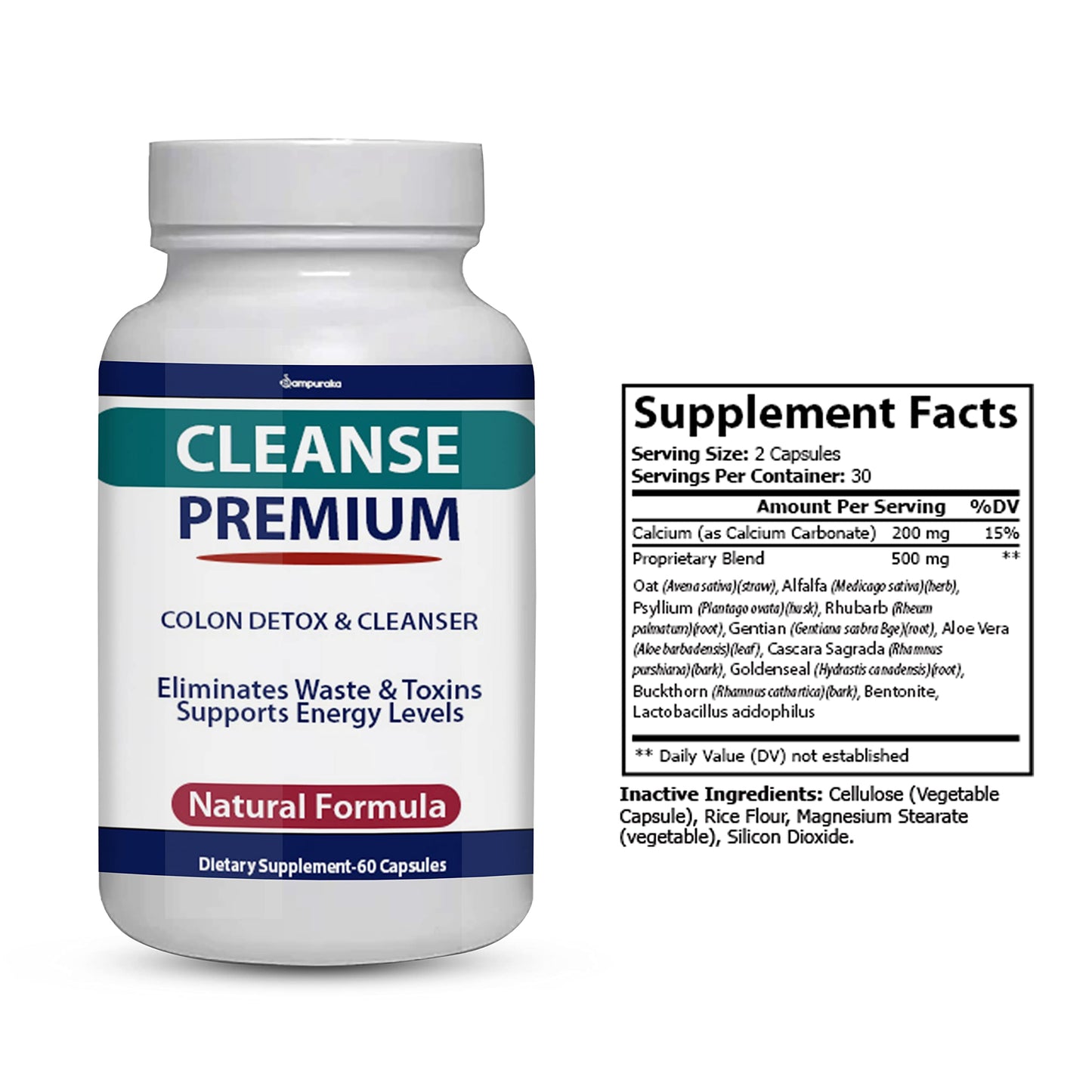 Sampuraka Cleanse Premium Advanced Formula Supplement 2 Pack Capsules