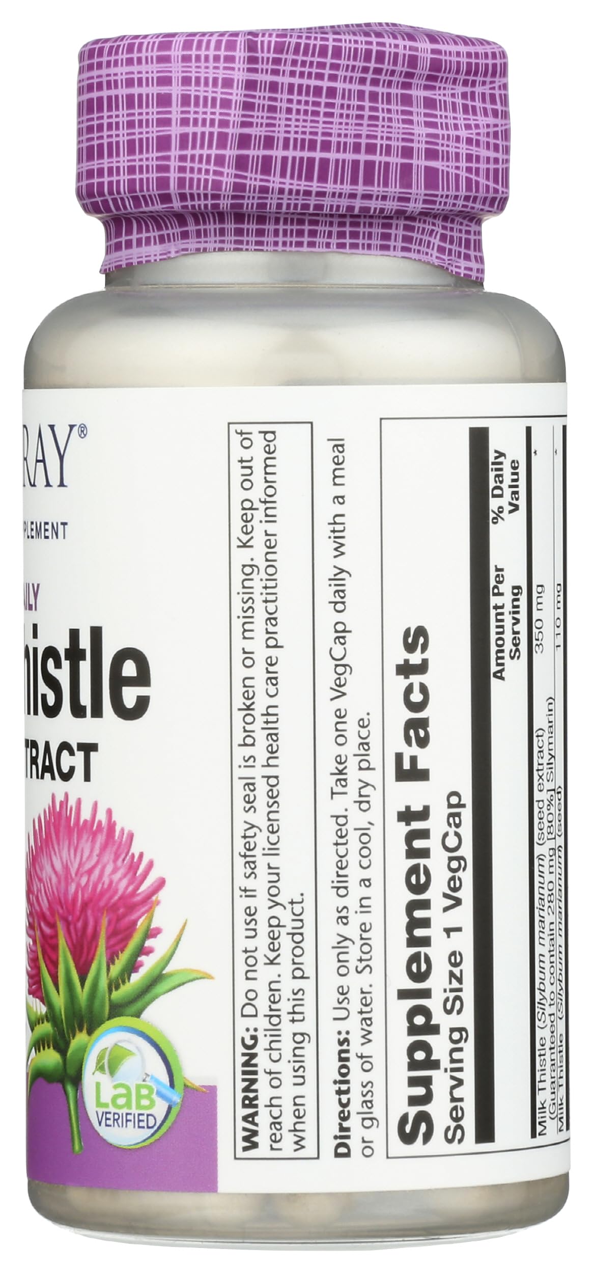 Solaray Milk Thistle One Daily Capsule 30 Count