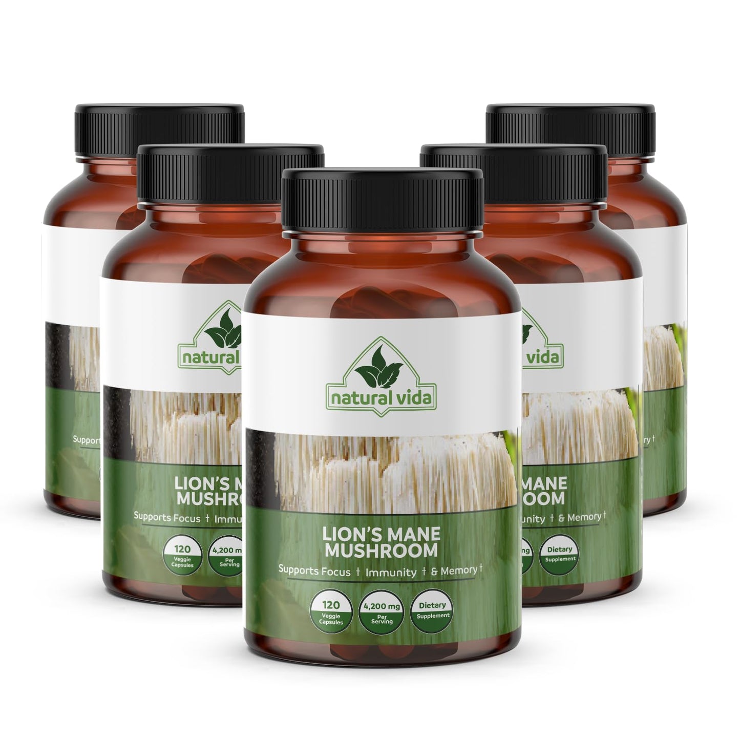 Natural Vida Lion's Mane Mushroom Extract Capsules 120