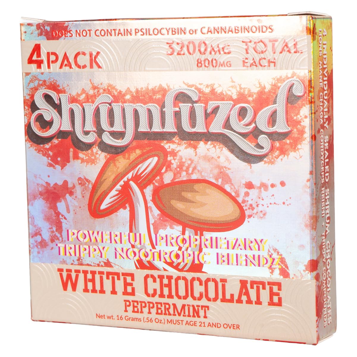 Shrumfuzed Proprietary Nootropic Gummy 3200mg - Lion's Mane, Reishi, Chaga, Cordycep Nootropic Mushroom Blend, 10 Gummies