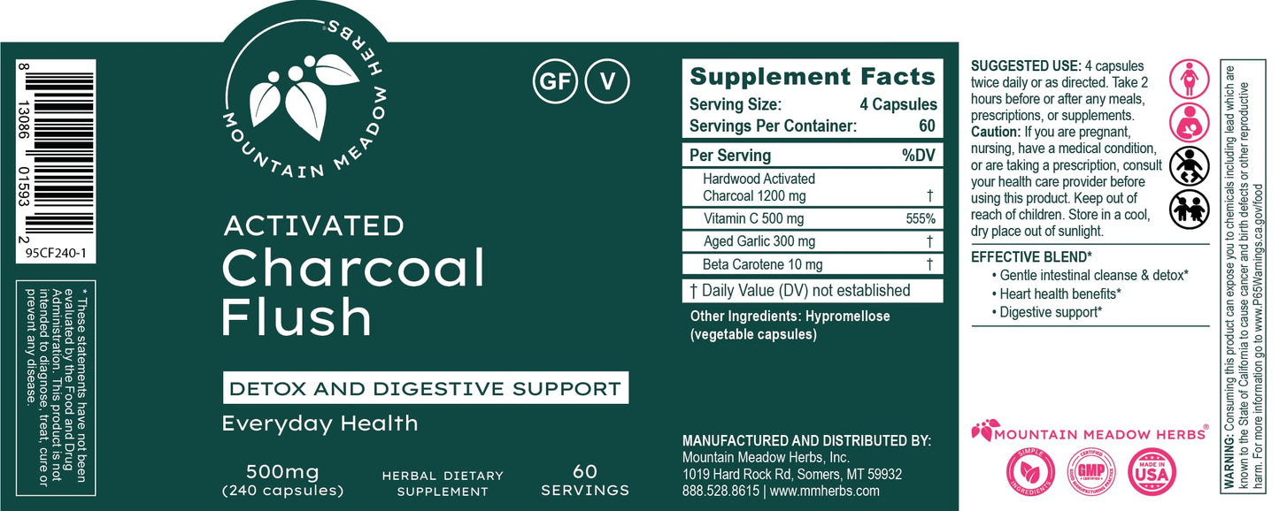 Mountain Meadow Herbs Herbal Digestive Cleanse Kit – Bitters Tincture & Charcoal Binder, Capsules & Drops, 2