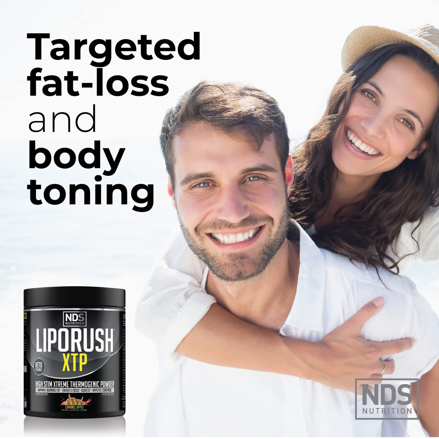 LIPORUSH NDS Nutrition XTP Thermogenic Fat Burner with L-Carnitine Powder, 7.9 Ounce