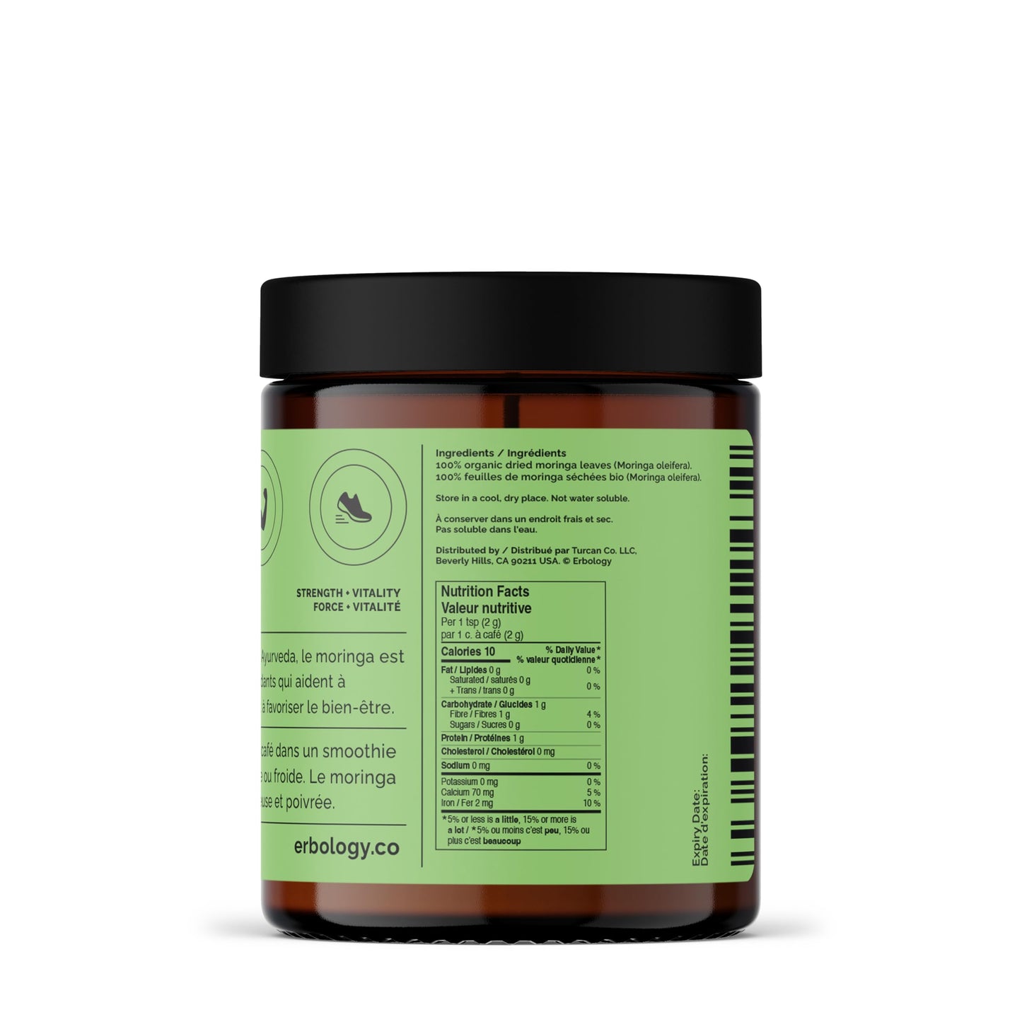 Erbology Organic Moringa Leaf Powder 3.2 oz