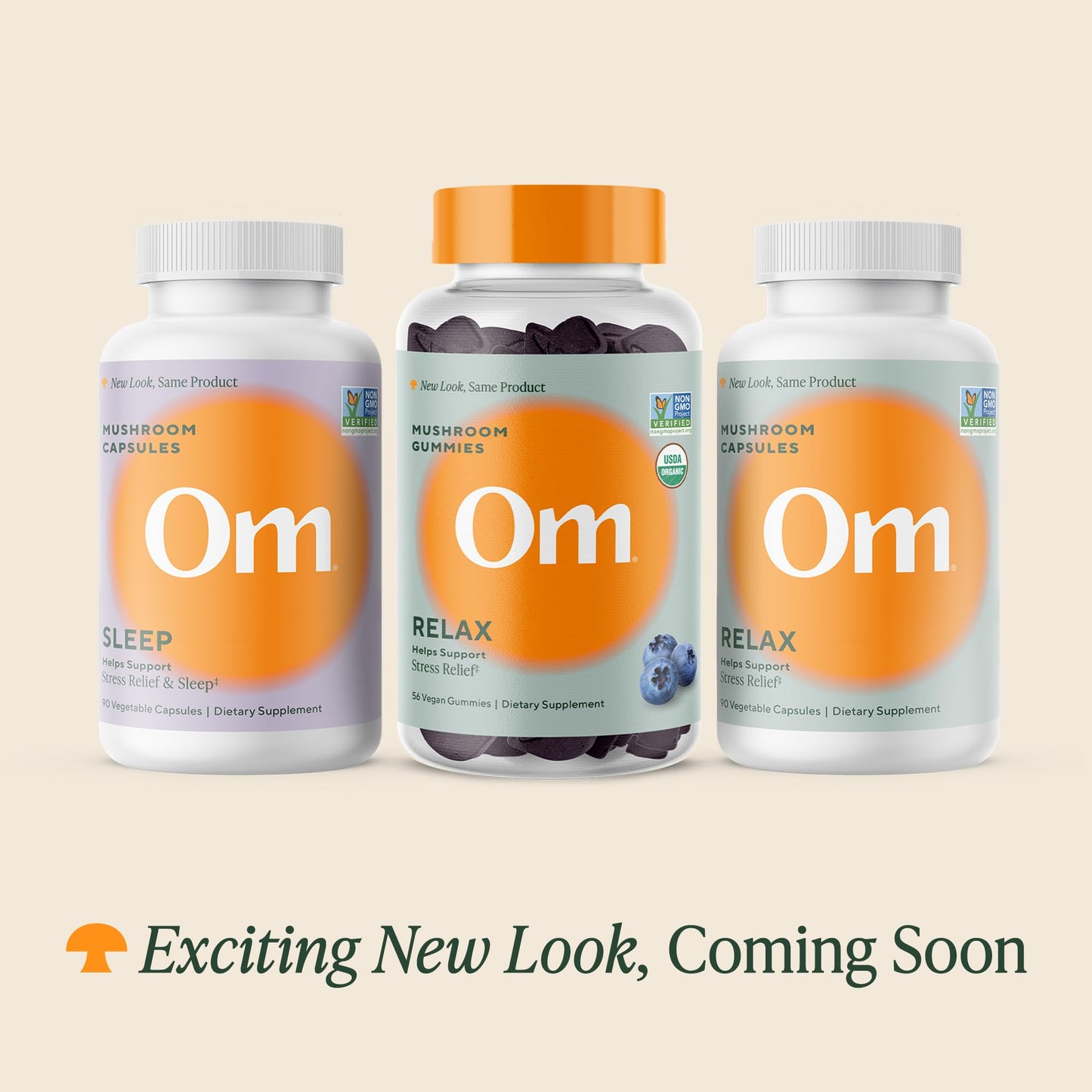OM MUSHROOM SUPERFOOD Relax Mushroom Capsules 90 Capsules
