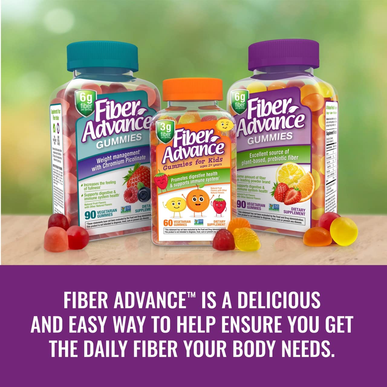 Fiber Advance Gummies Gummy 90 Count