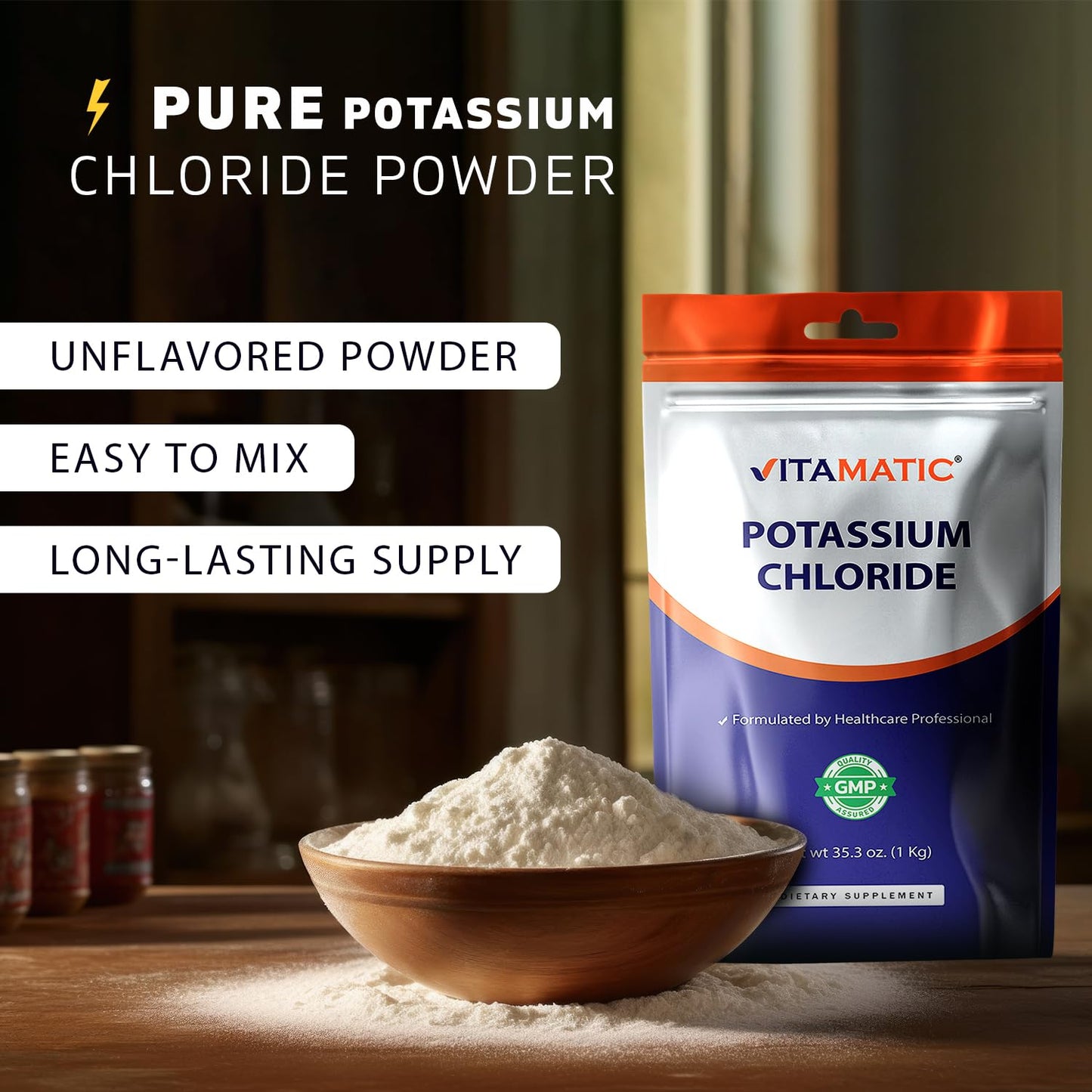 Vitamatic Potassium Chloride Powder 35.27 Ounces