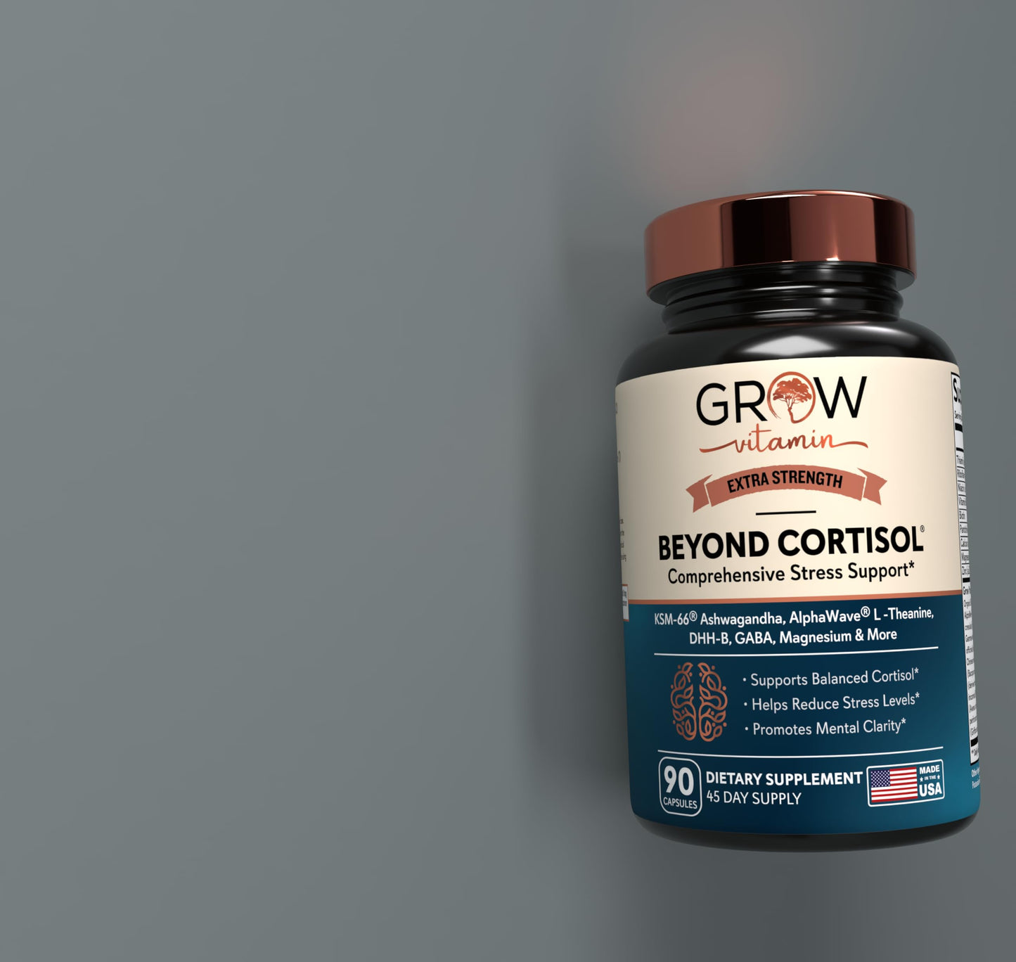 Grow Vitamin Cortisol Support Capsule 90 Count