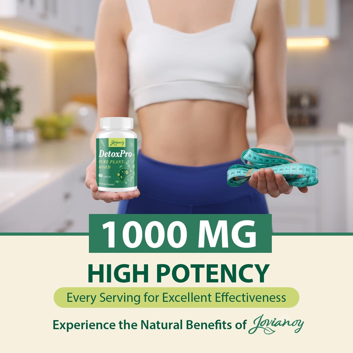 Jovianoy 1000 MG Detox & Cleanse Capsules, 60 Count