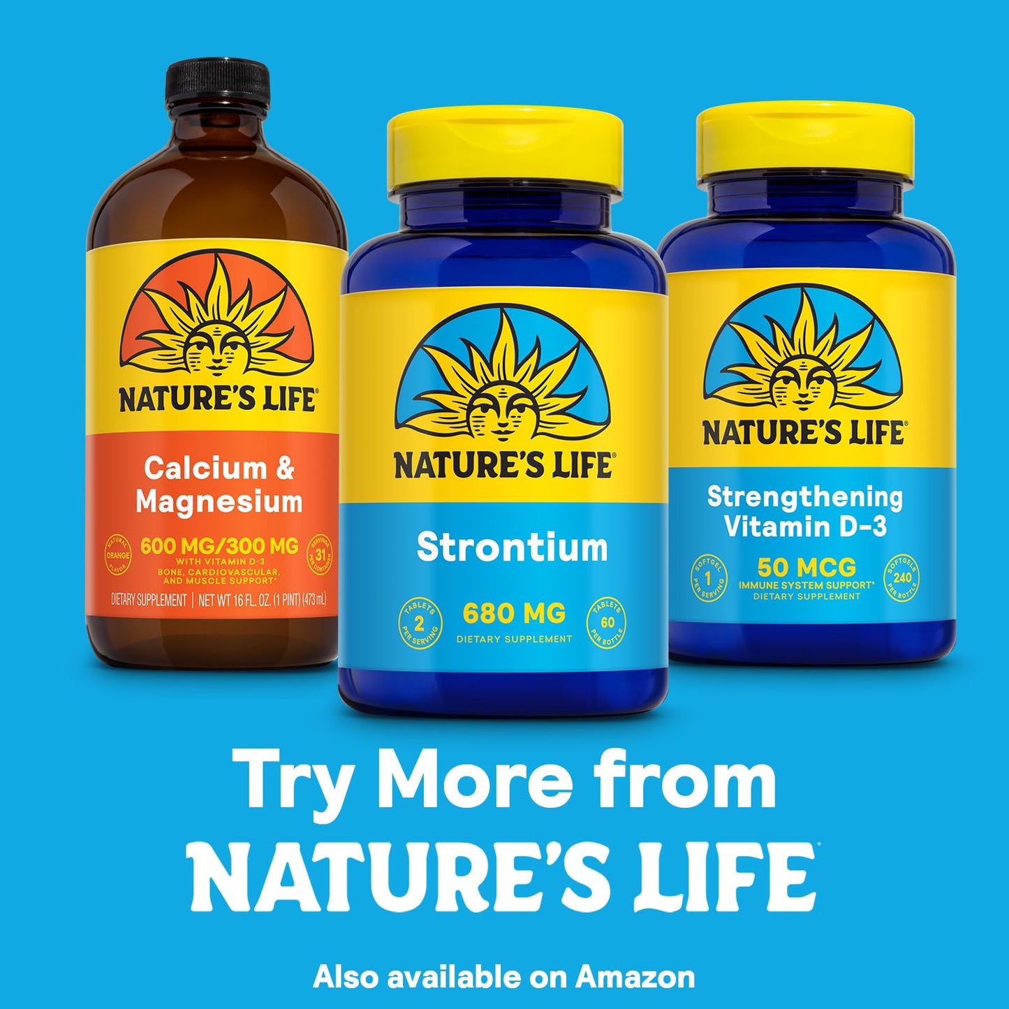 Nature's Life Strontium Citrate 680 mg Tablets, 60 Tablets