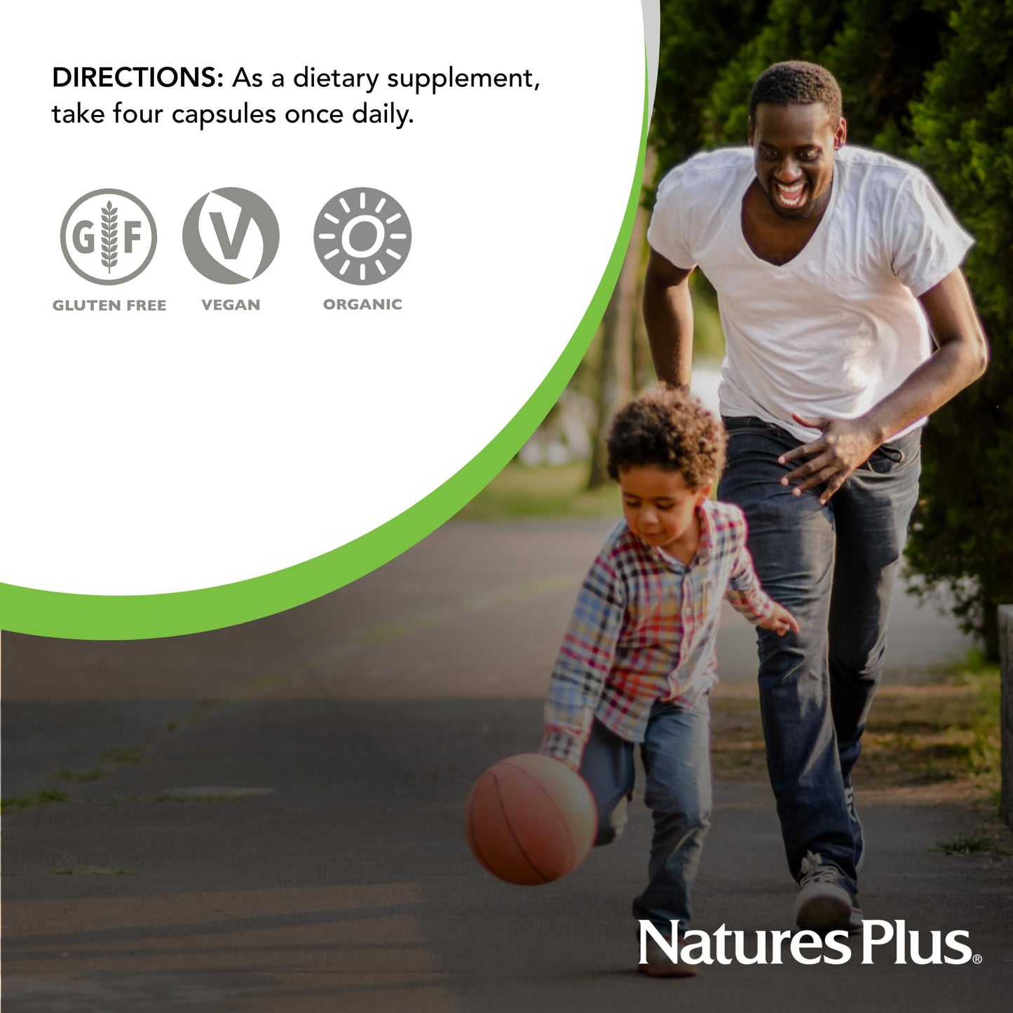 NaturesPlus Source of Life Garden Calcium Capsules, 120 Count