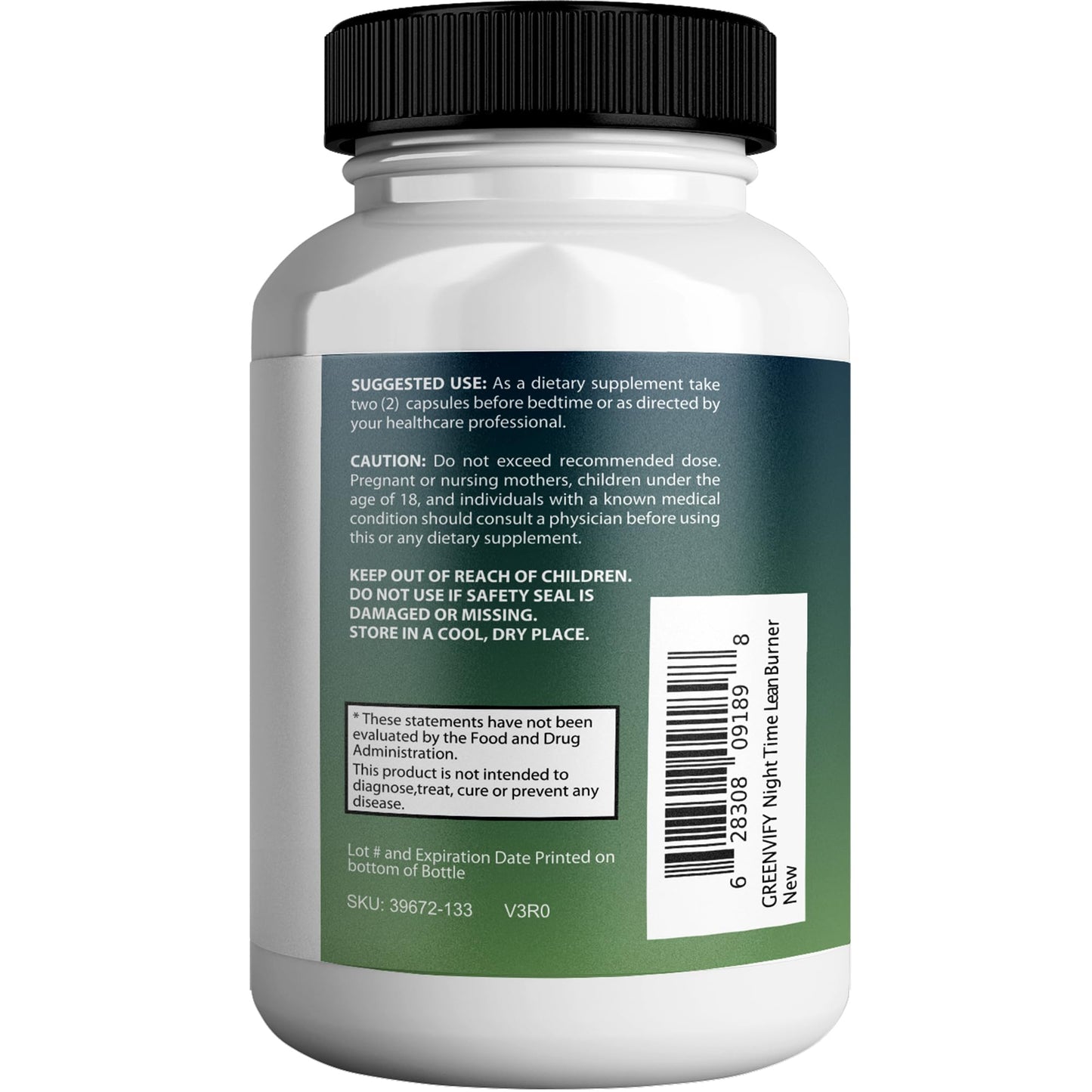 GREENVIFY Night Time Lean Burner for Men Advanced Sleep Supplement Vitamin D Night Burner & Anabolic Recovery, Natural Sleep Aid with Magnesium, Ashwaganda Capsule 60 Count