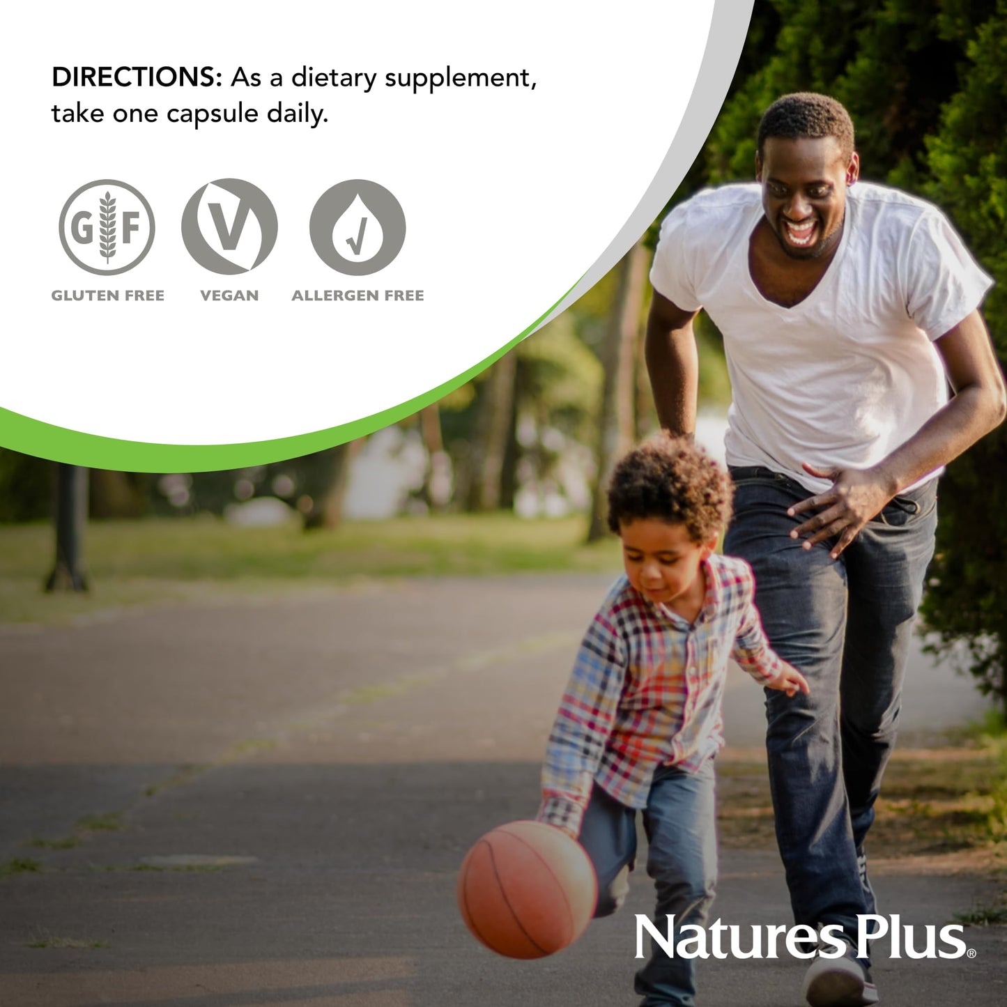 NaturesPlus Super B-50 High-Potency B Complex Vitamin with Choline, Inositol & PABA, 60 Vegetarian Capsules