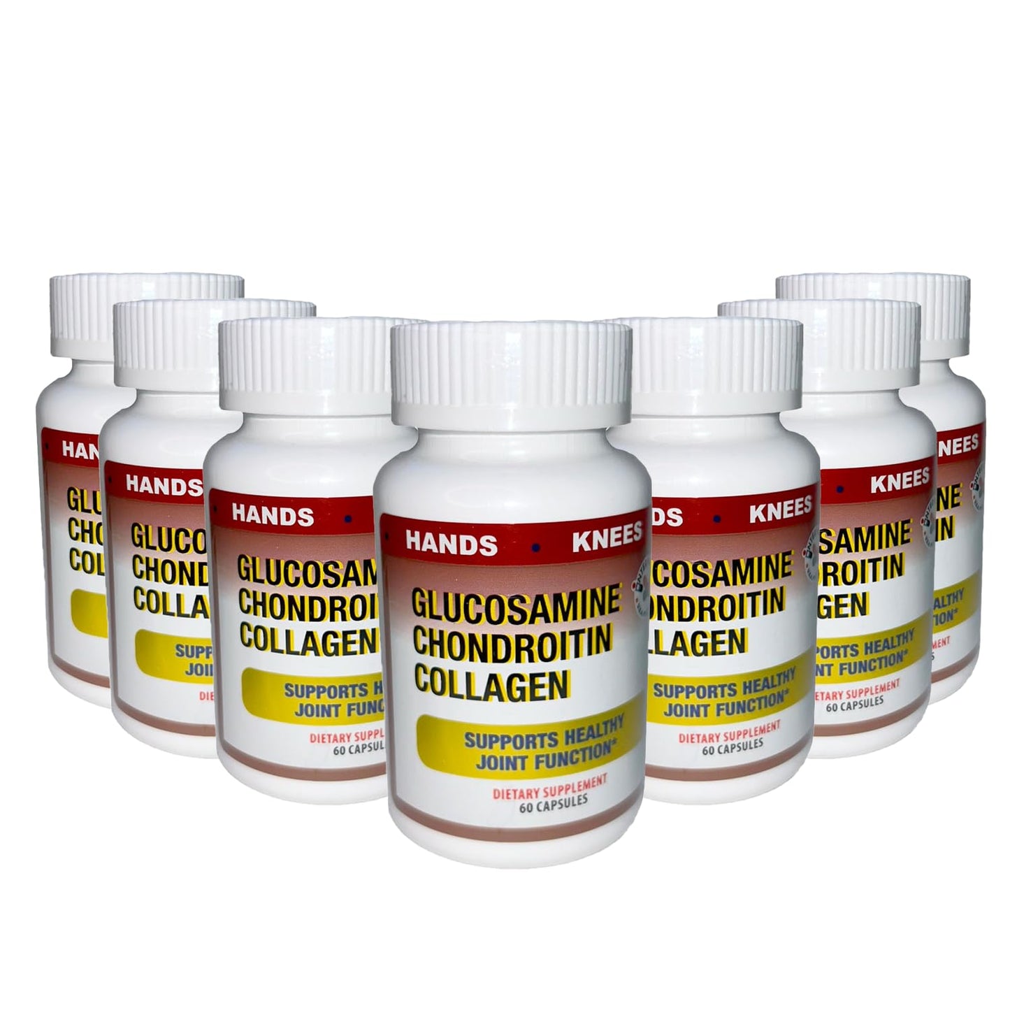 Generic Glucosamine & Chondroitin Hydrolized Collagen for Joint Support and Cartilage Supplement - Glucosamine Sulfate 1000 mg, 60 Capsules