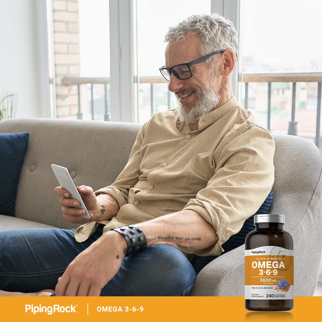 Piping Rock Omega-3-6-9 Softgels 240 Count