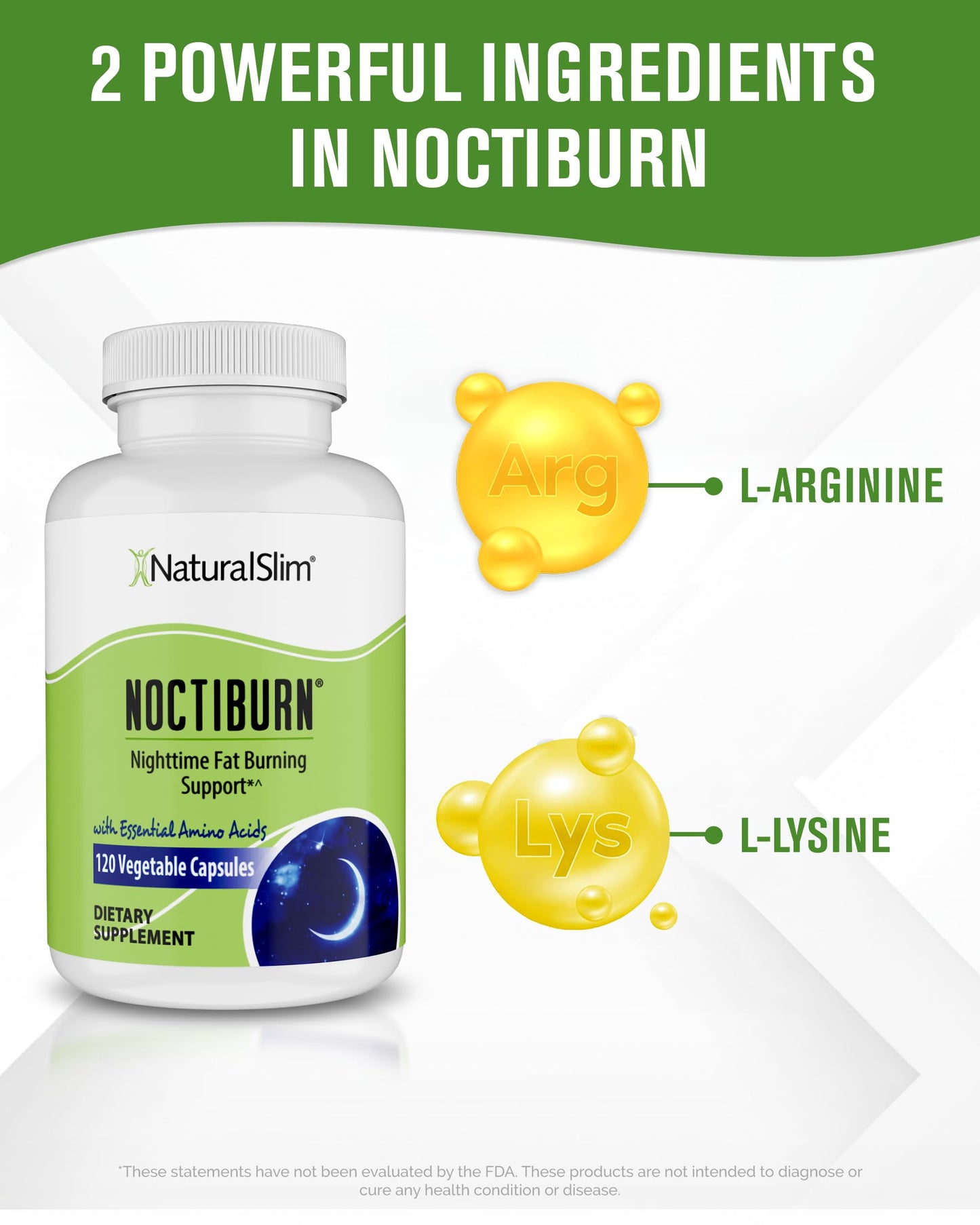 NaturalSlim NoctiBurn Nighttime Metabolic Support, 120 Capsules