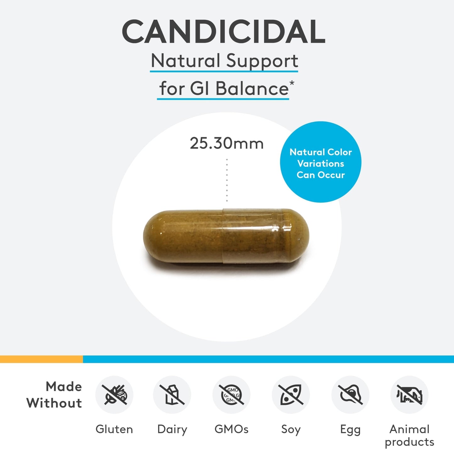 XYMOGEN Candicidal - Herbal GI & Microbial Balance Support - Oregano, Olive Leaf & Caprylate, 60 Capsules