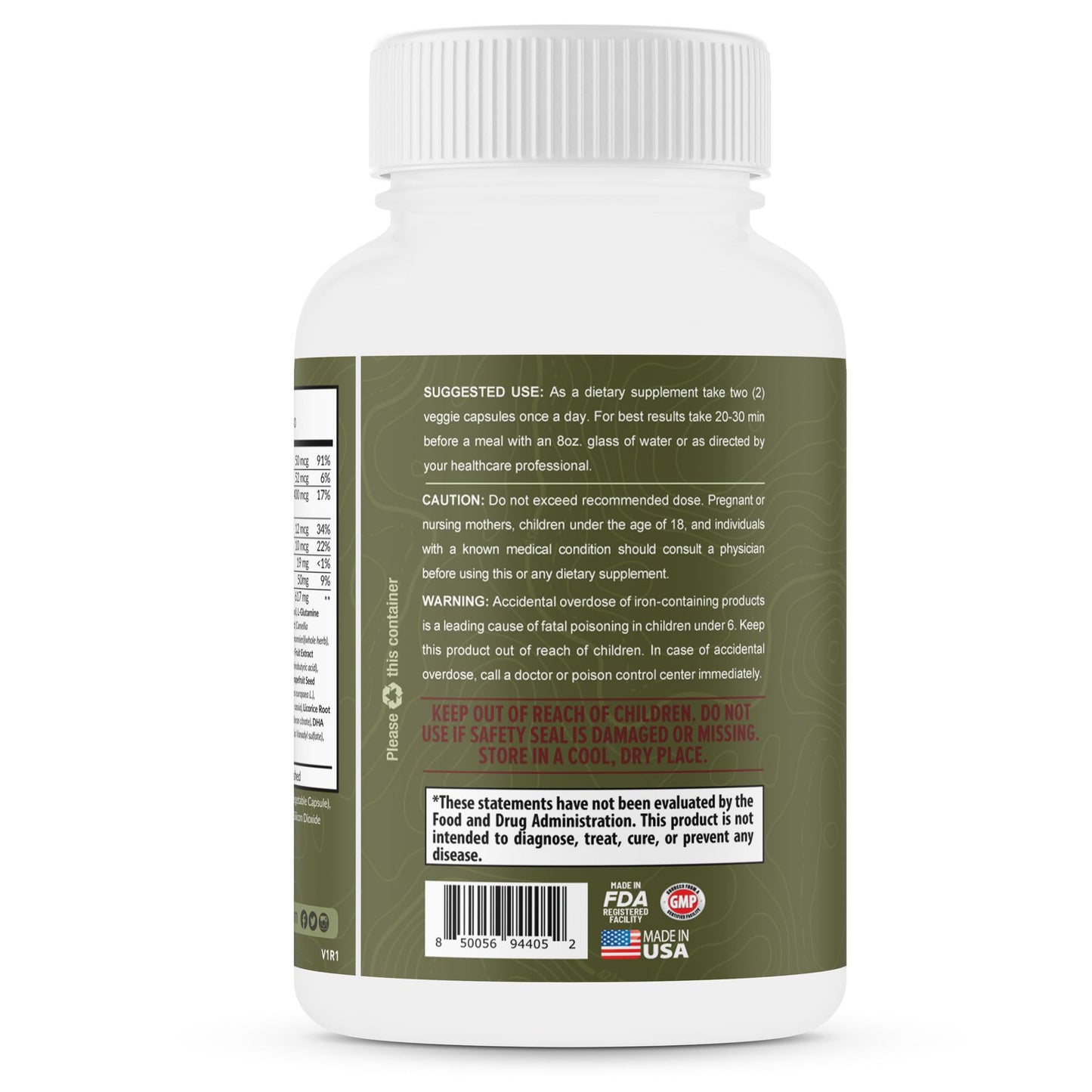 TerraForm Nutrition Survival Mind Multivitamin and Cognitive Booster Capsule 60 Count
