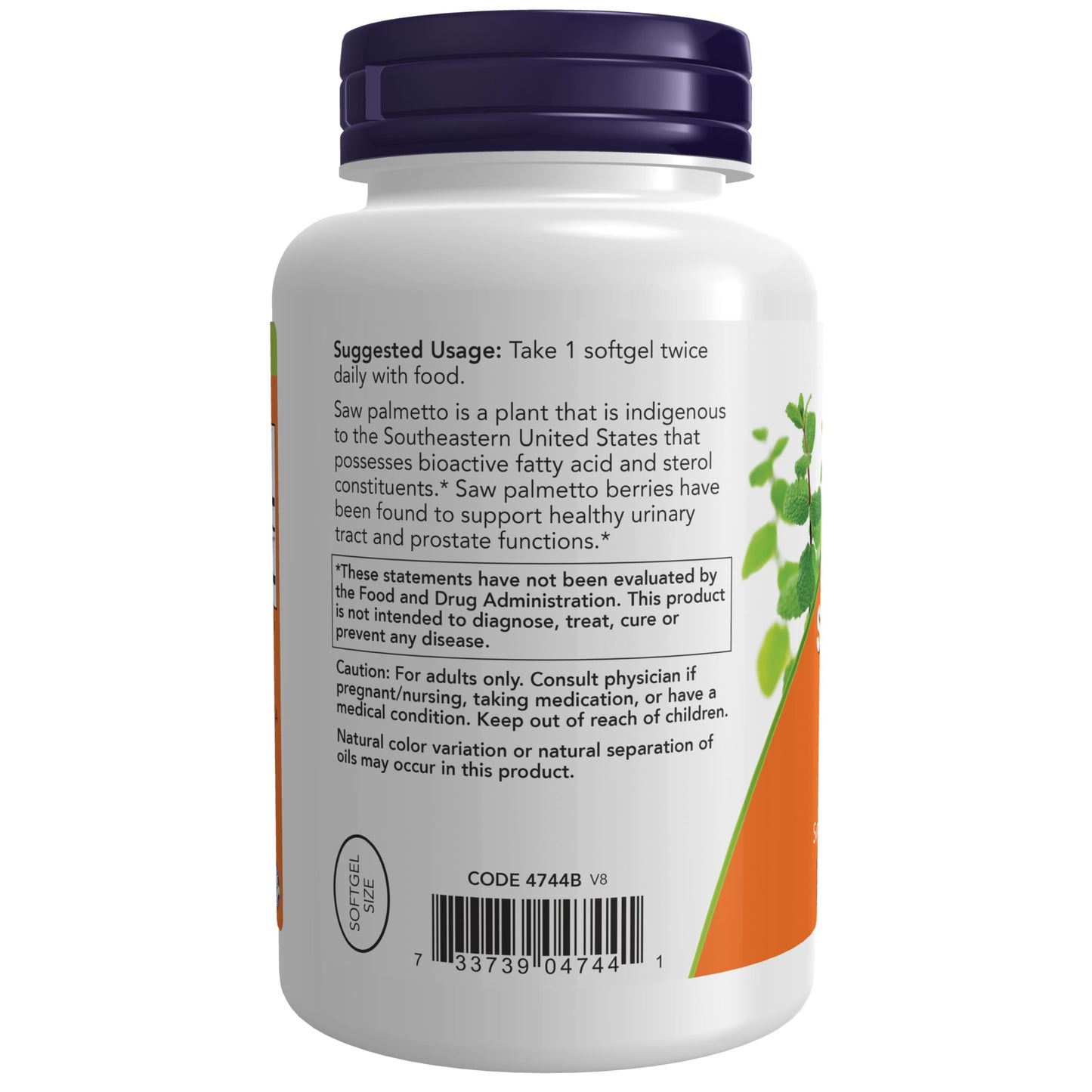 NOW Foods Saw Palmetto Extract 160 mg Softgels, 240 Count
