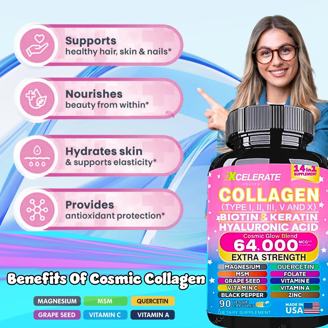 NeuVelleNutrition Cosmic Glow Immunity + Collagen Bundle Capsules 150
