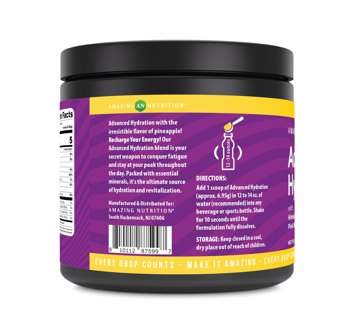 Amazing Nutrition Advanced Hydration Electrolyte Powder 7.5 Ounce