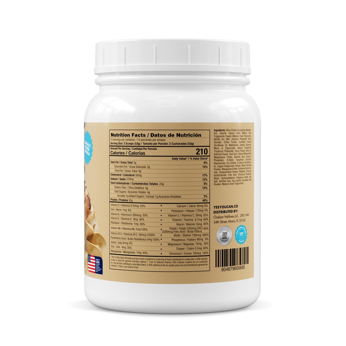 Yes You Can! Meal Replacement Shake Powder 15 Servings Coffee