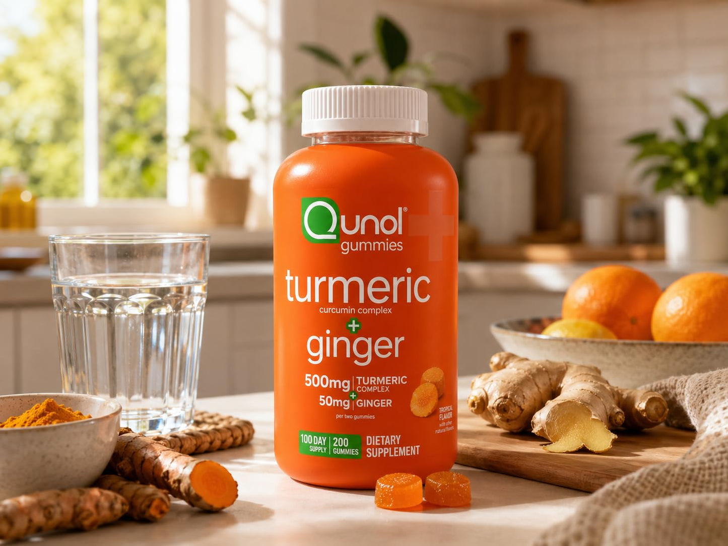 Qunol Turmeric and Ginger Gummies 200 Count