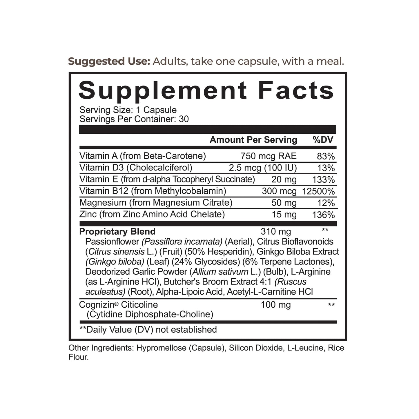 Best Life Herbals Tympanol - Hearing Supplement with Cognizin - Strong Support for Ear Health, 60 Capsules