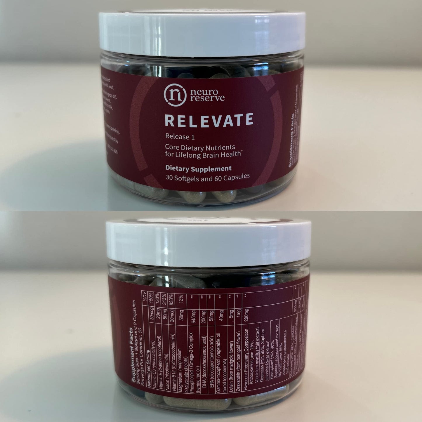 NeuroReserve RELEVATE Brain Health Supplement Capsule, 90 Count