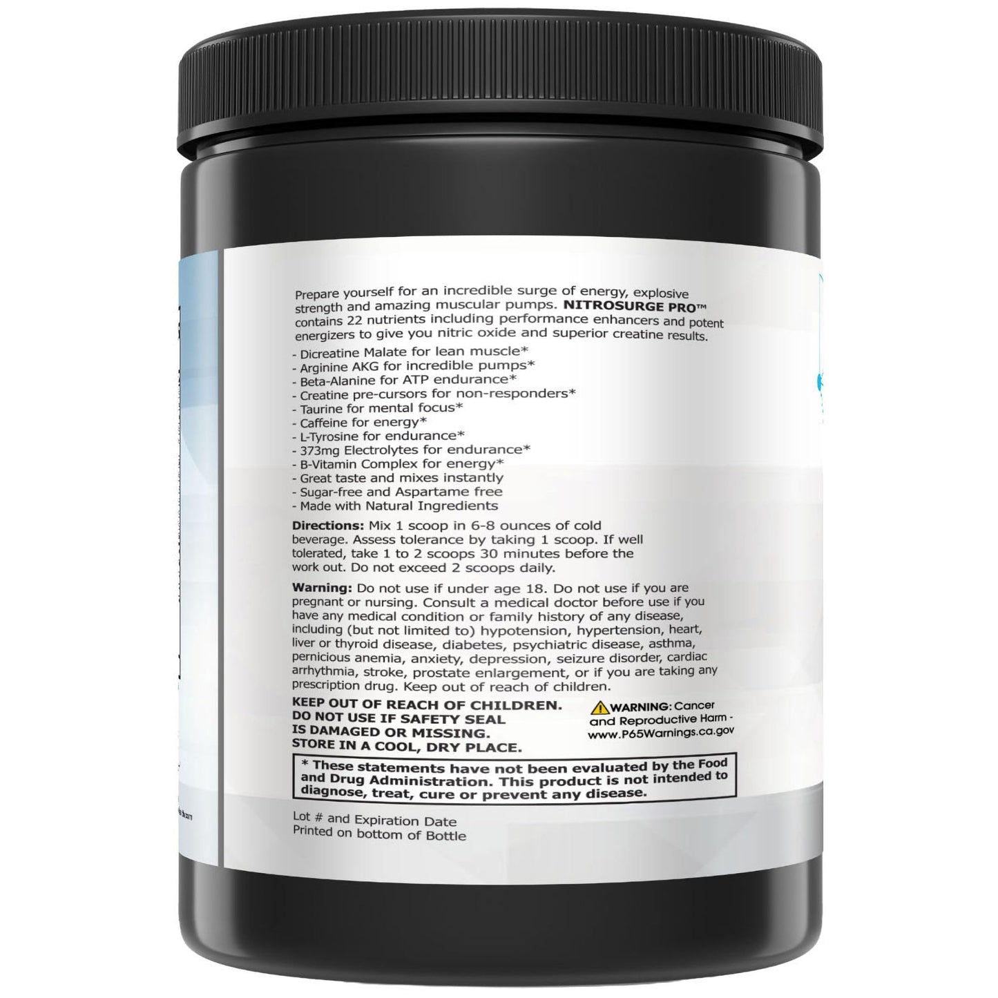 Herbal Nutrition Nitrosurge Pro Pre Workout Powder with Creatine, 10.58 oz