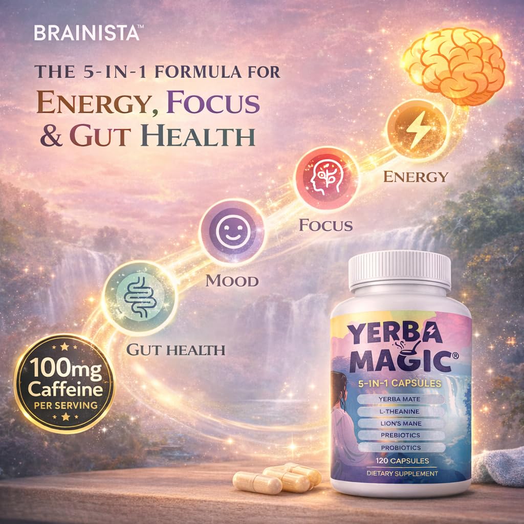 Brainista Yerba Magic 5-in-1 Capsules 120 Count