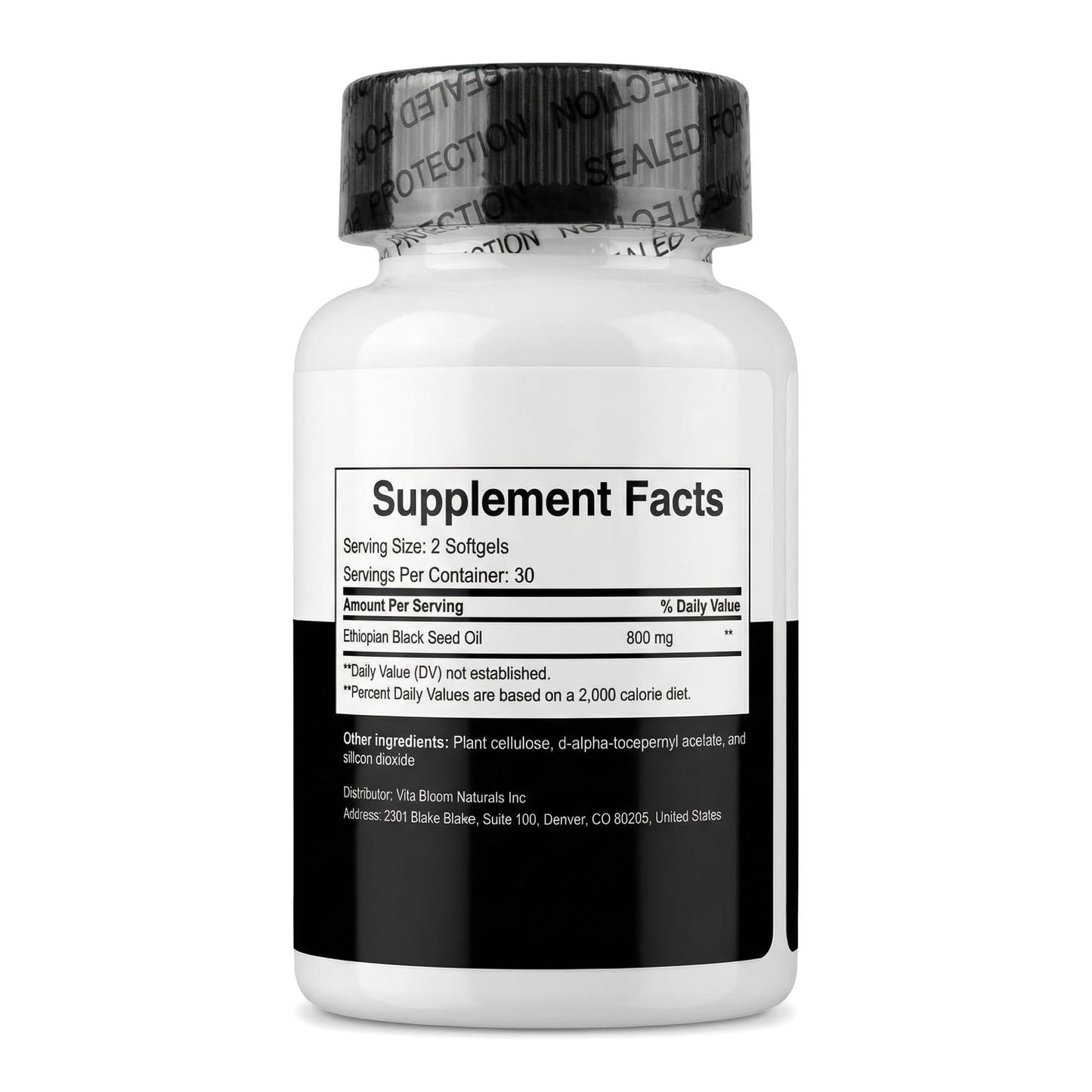 WOXMA Ethiopian Black Seed Oil, 60 Capsules