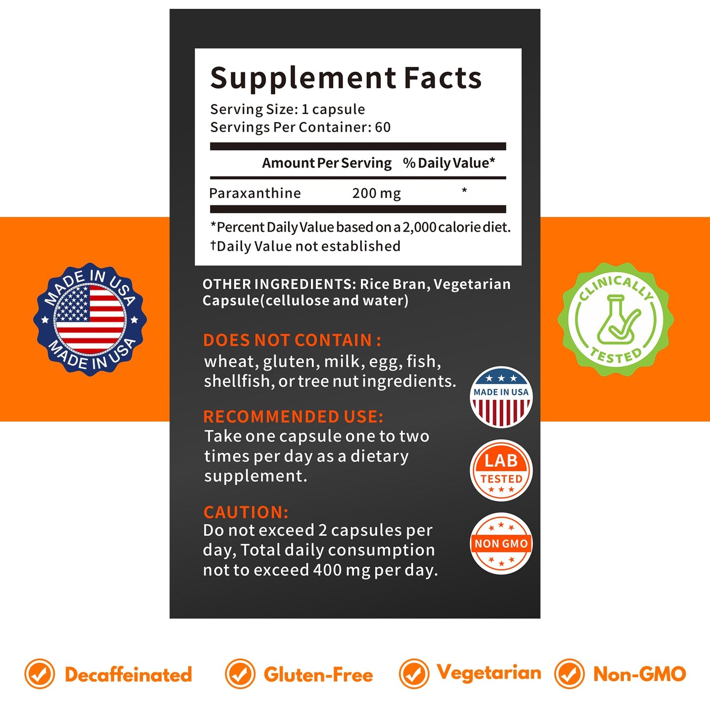 QUBIT Paraxanthine Supplement 60 Capsules