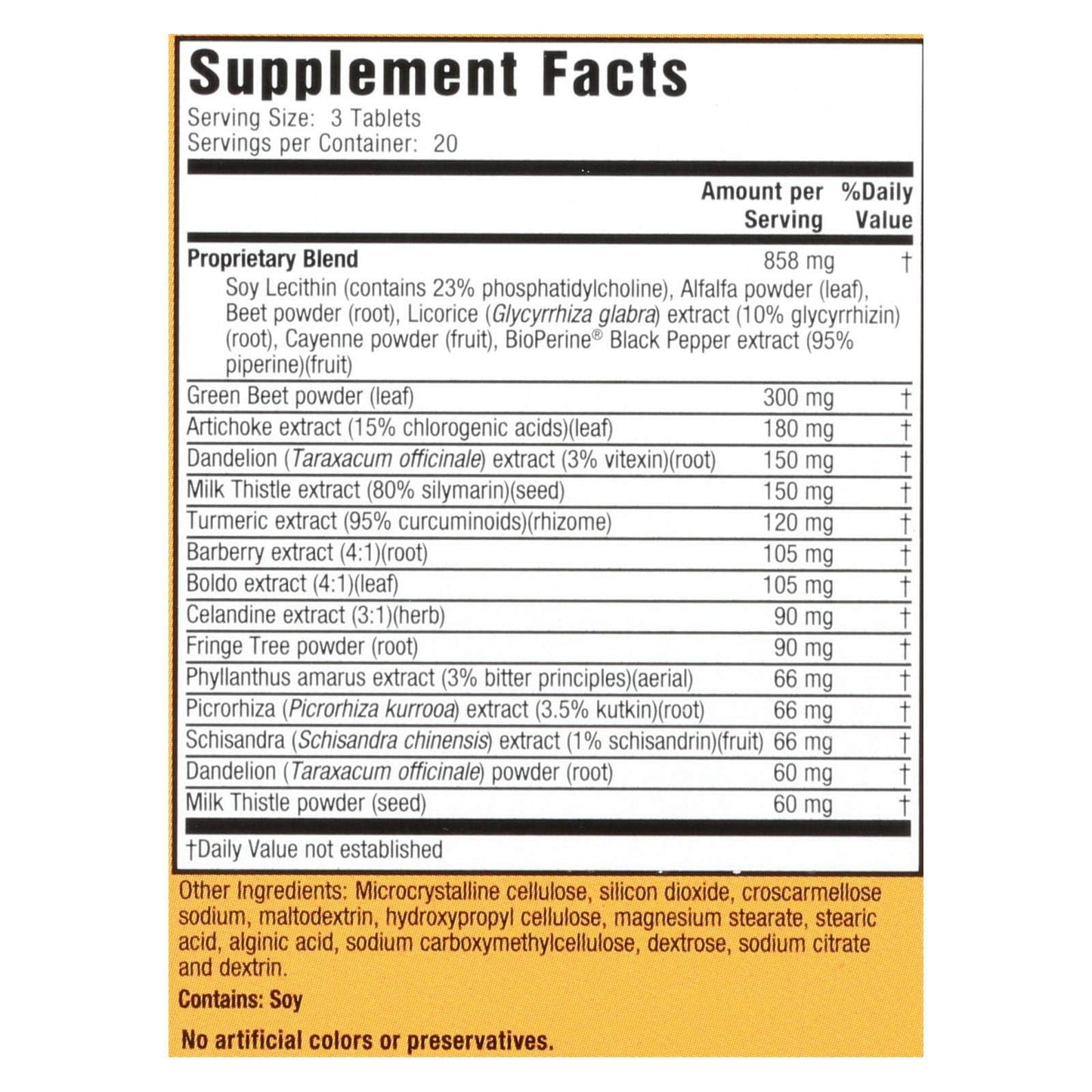 Nature's Secret Milk Thistle Liver Cleanse Tablets 60