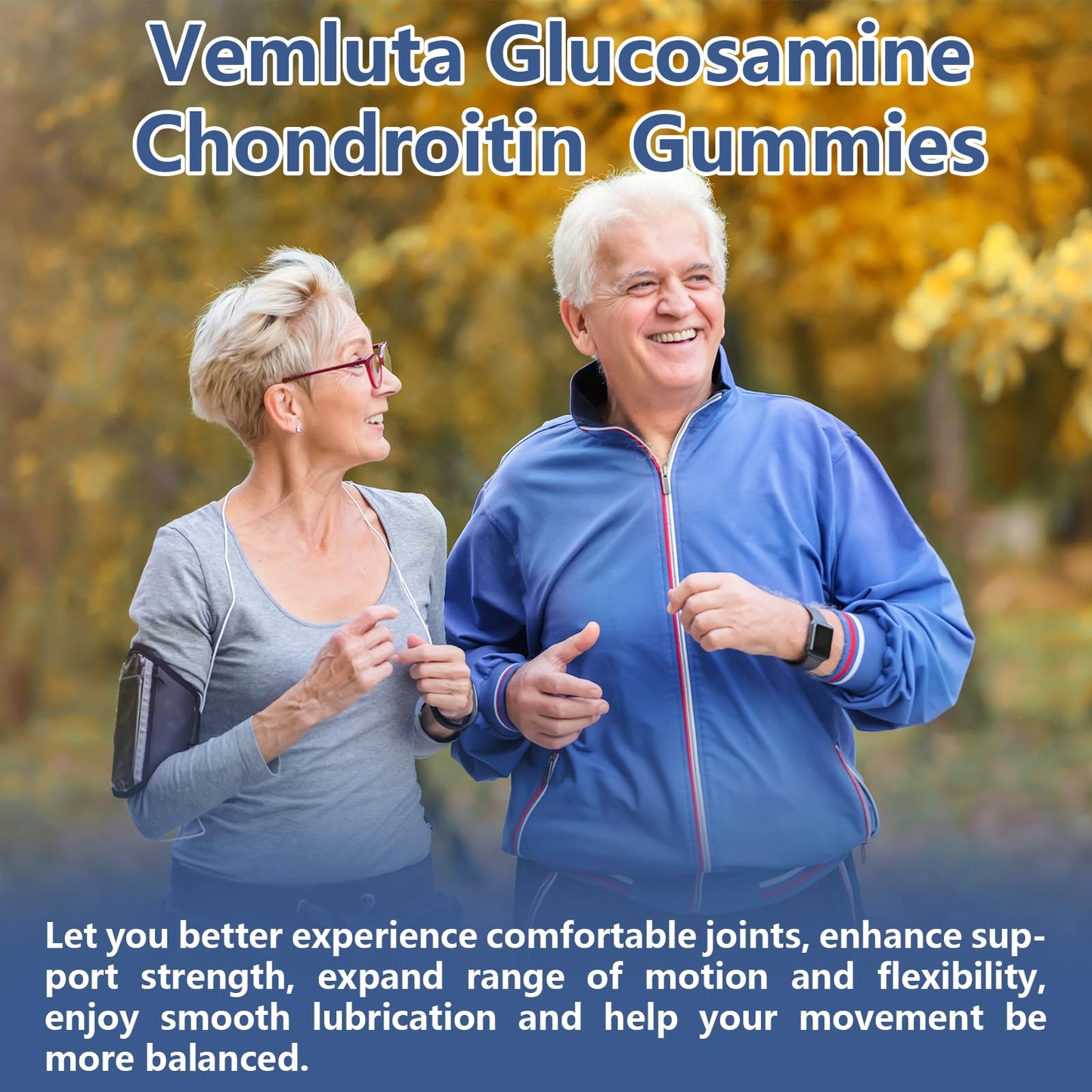 Vemluta Glucosamine Chondroitin Gummies 60 Count
