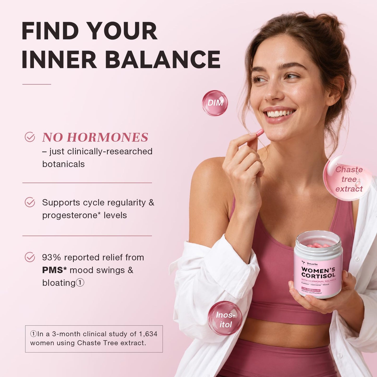 Totaria Women's Cortisol with Hormonal Balance Capsule 120 Count