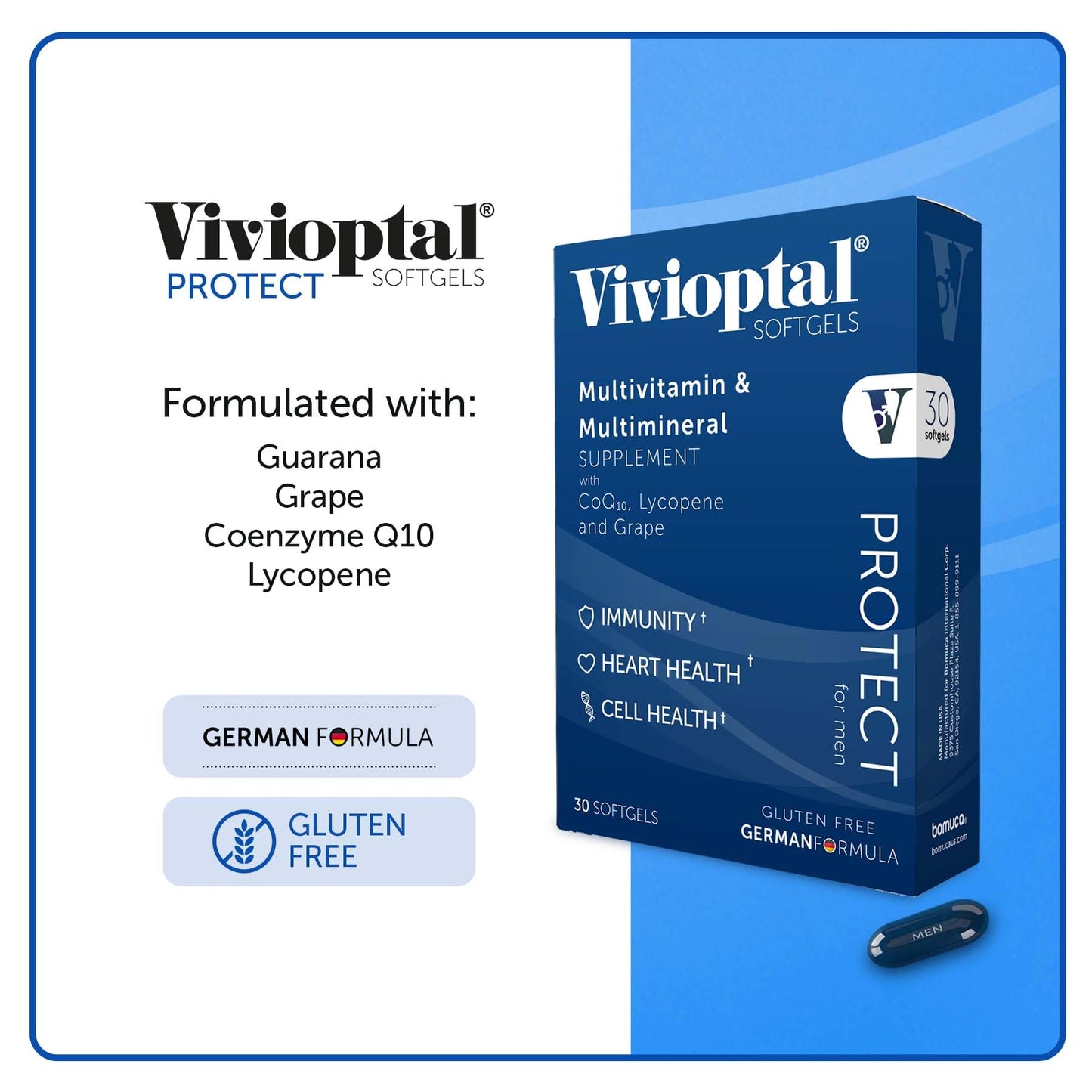 Vivioptal Vitamins Vivioptal for Men & Vivioptal Lux Softgels, 90 Softgels