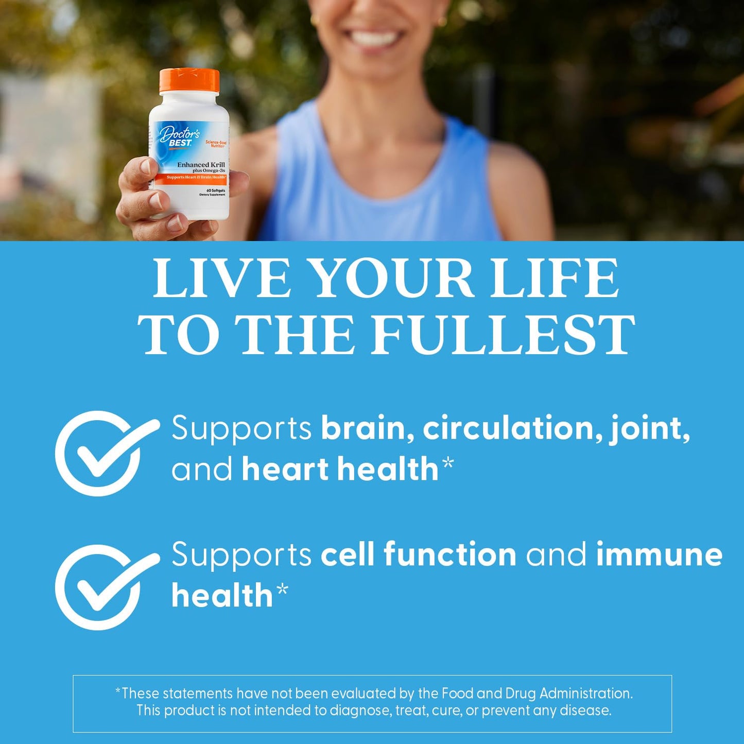 Doctor's Best Antarctic Krill Oil Plus Omega-3s Softgels 60 Count