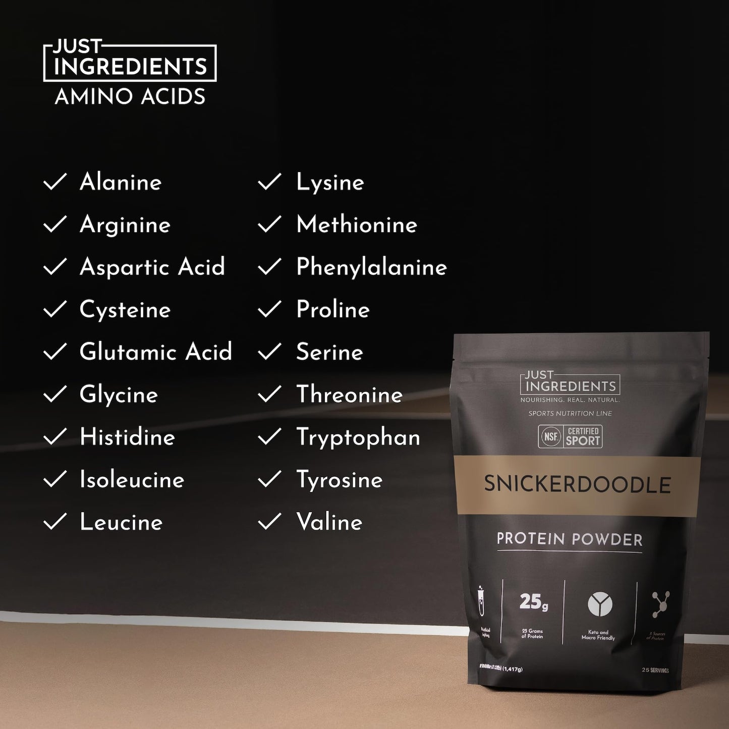 JUST INGREDIENTS Snickerdoodle Protein Powder, 25 Servings (39.3)