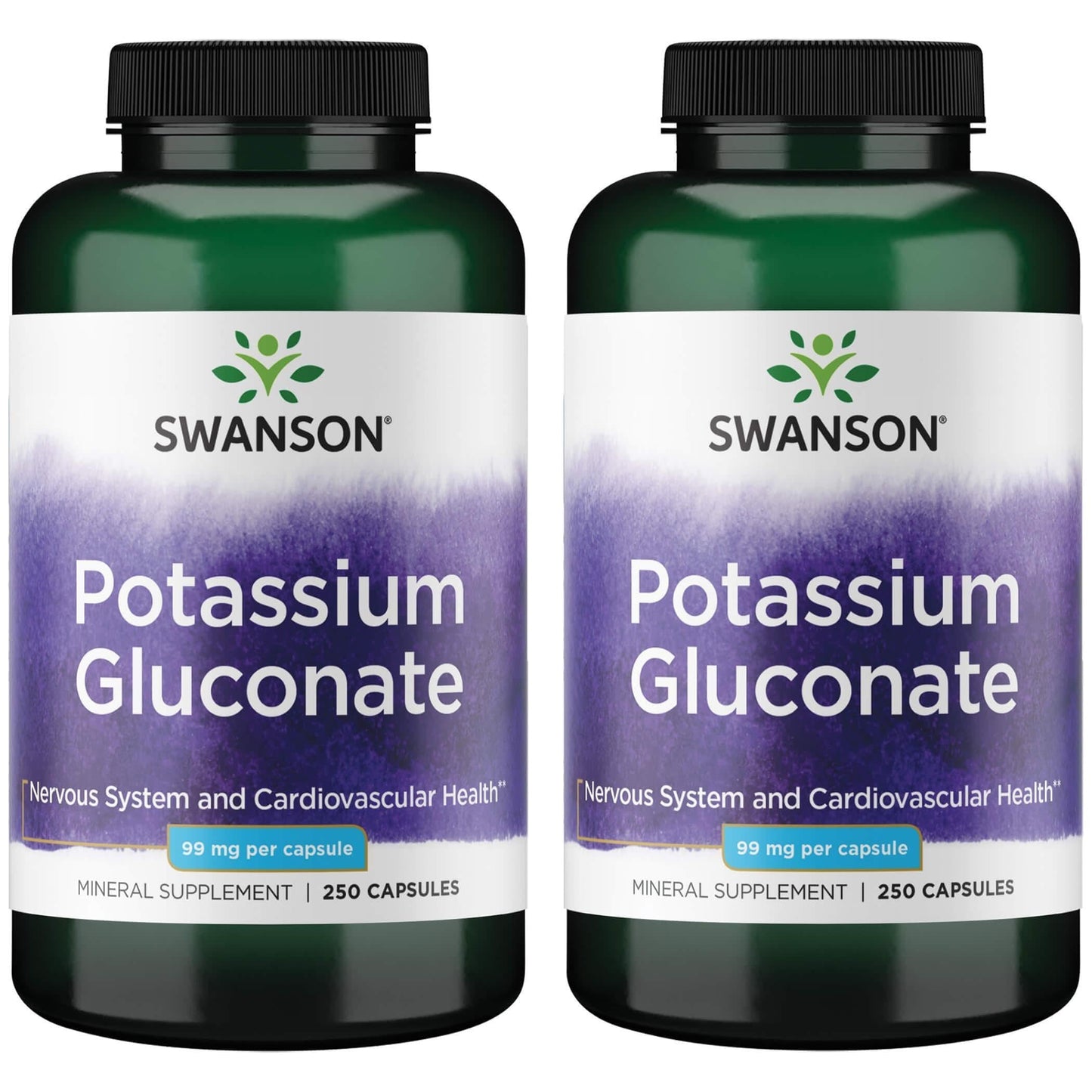 Swanson Potassium Gluconate 99 mg Capsules 500 Count