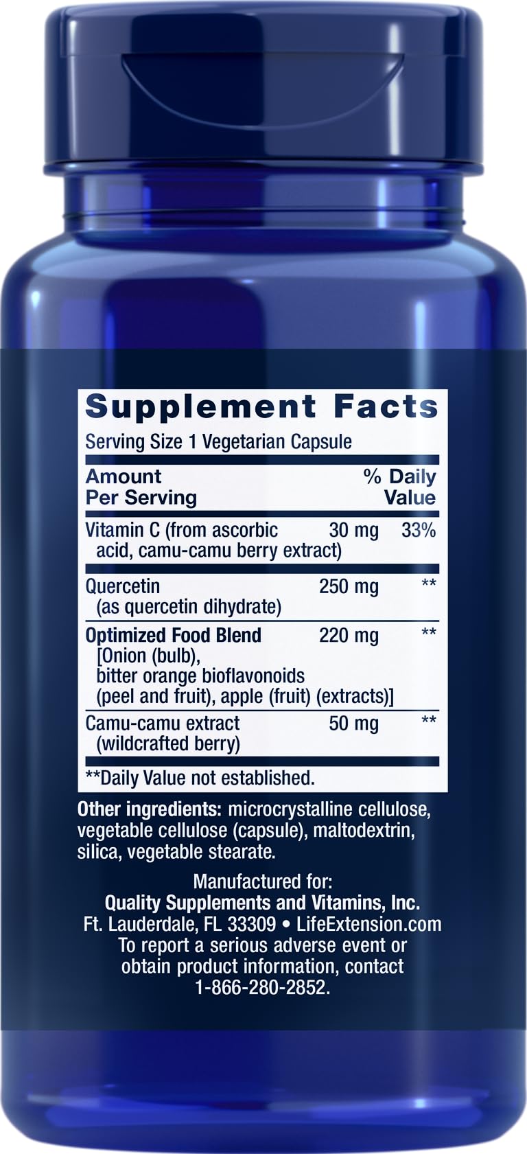 Life Extension Optimized Quercetin 60 Vegetarian Capsules