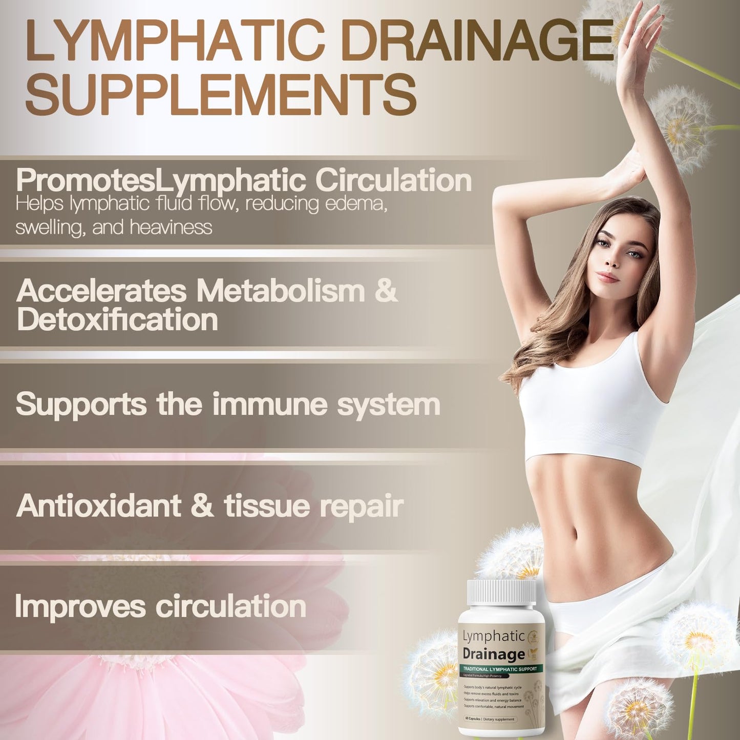 Vunexo Lymphatic Drainage Capsules, 60 Count