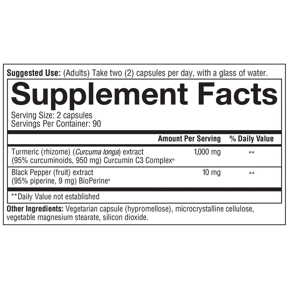 Youtheory Turmeric Extra Strength 1000mg Capsules, 540 Count