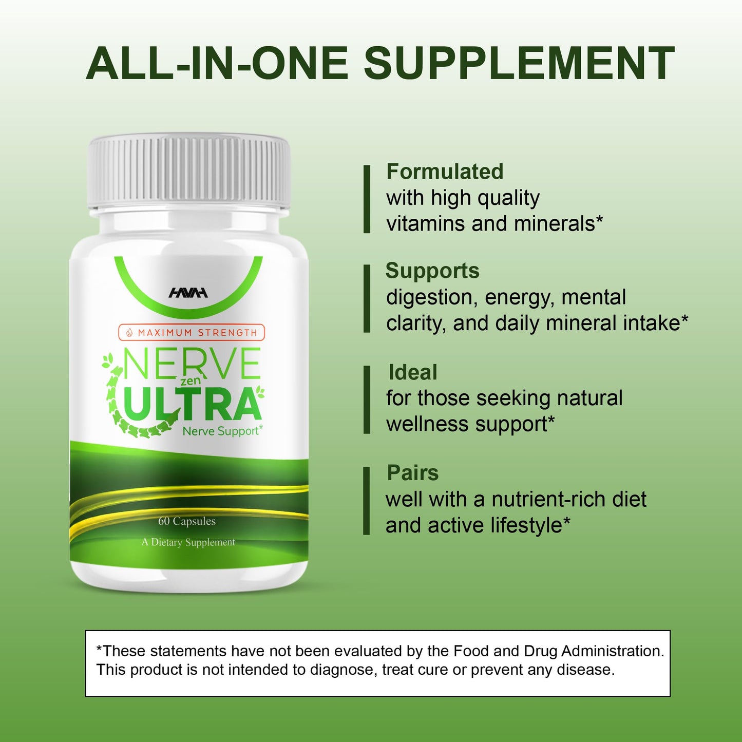Havah Nerve Zen Ultra Capsules Daily Support, 60 Capsules