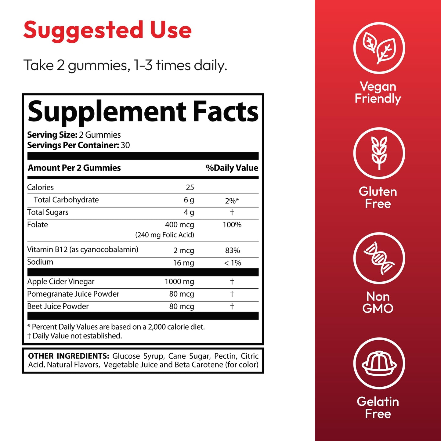 Justified Laboratories Vital Grow XL Gummies, 300 Gummies