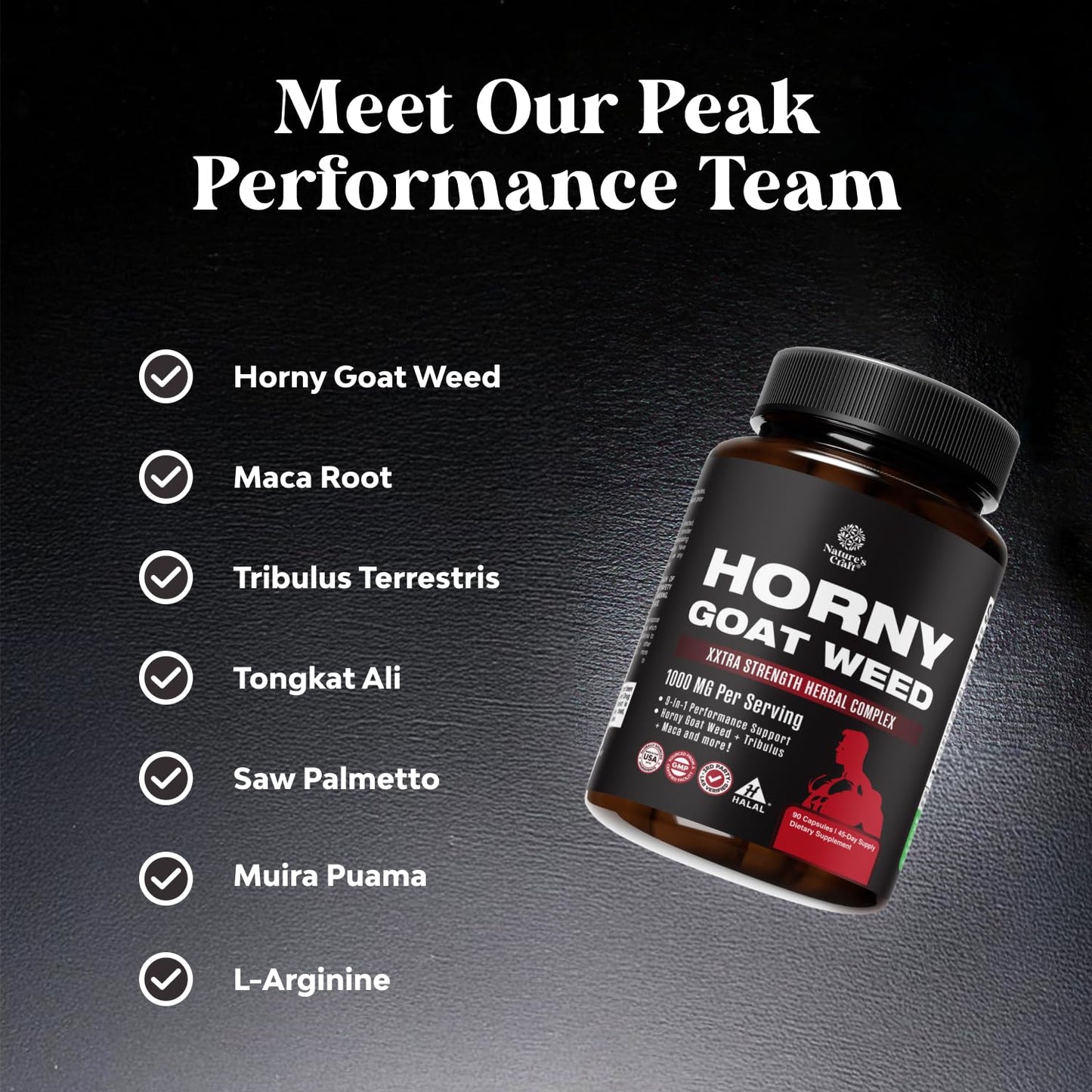 Natures Craft Horny Goat Weed Capsule 90 Count